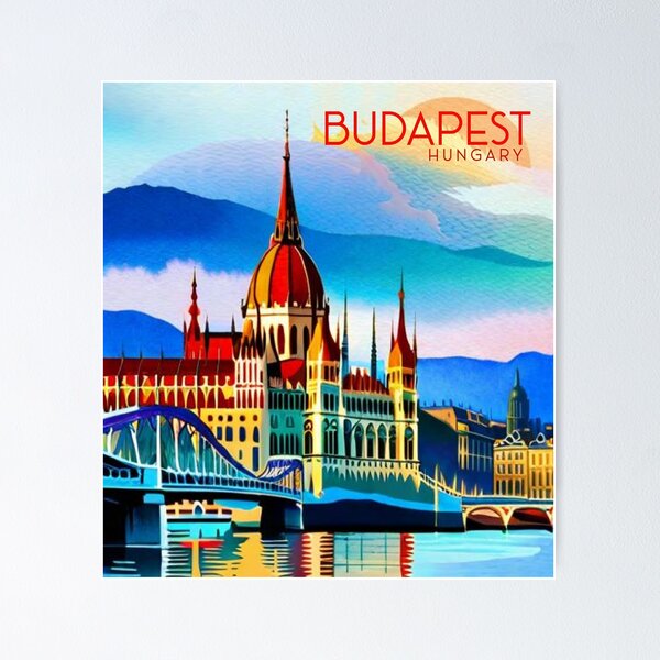 Artikel-Vorschau von Budapest Ungarn Vintage Reise- und Tourismuswerbung Aquarelldruck, designt und verkauft von Emilianozolla.