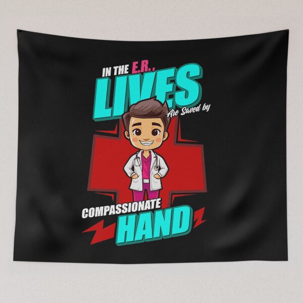 Item preview, ER nurse lives are saved compassionate hand designed and sold by Print_Fuse.
