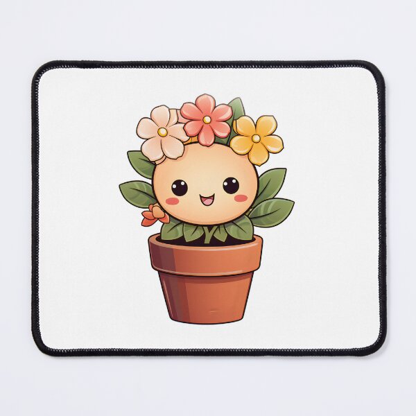 Item preview, Charming Kawaii Flower Pot Illustration - Cute and Colorful Plant Art designed and sold by Moo7shop.