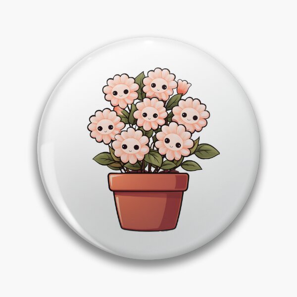 Item preview, Adorable Kawaii Flower Pot - Cute and Colorful Plant Art designed and sold by Moo7shop.