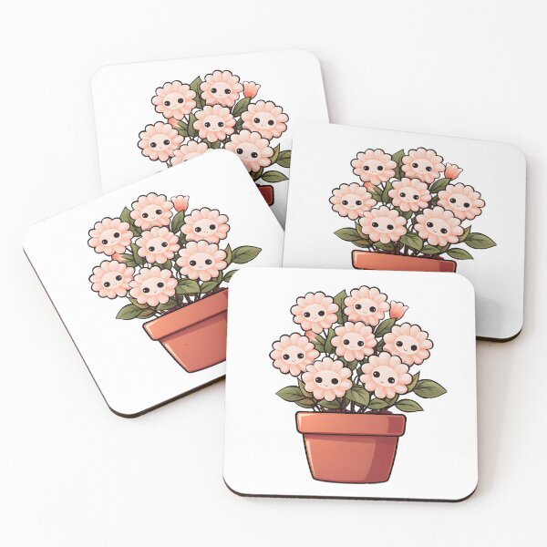 Item preview, Adorable Kawaii Flower Pot - Cute and Colorful Plant Art designed and sold by Moo7shop.