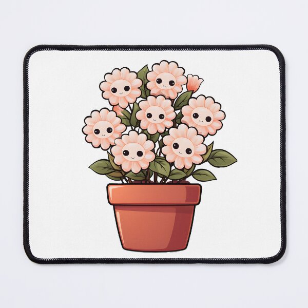 Item preview, Adorable Kawaii Flower Pot - Cute and Colorful Plant Art designed and sold by Moo7shop.