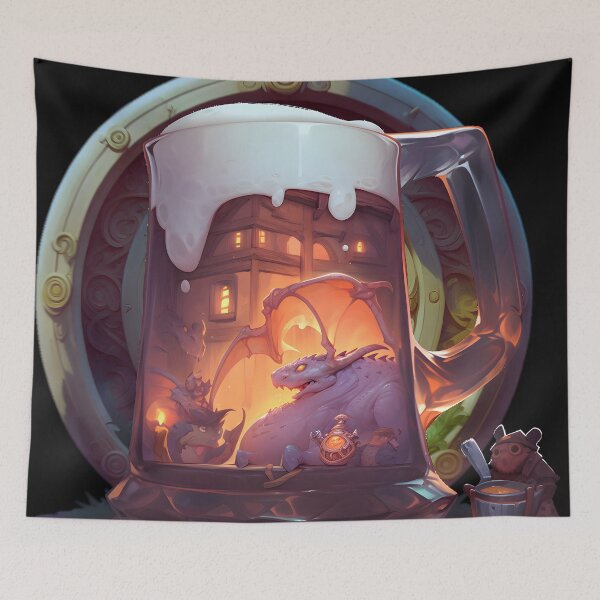 Item preview, cerveza y dragones designed and sold by Snorter.