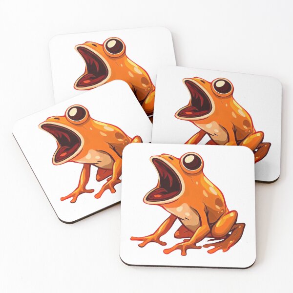 Item preview, Screaming Froggy - Whimsical Frog Art | Playful Animal Designs designed and sold by OrangeMG.
