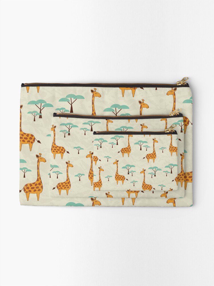 Alternate view of Giraffes Zipper Pouch