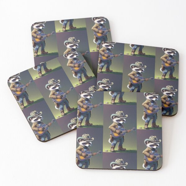 Item preview, a cool cowboy raccoon playing guitar guitar  designed and sold by Pelzi100.