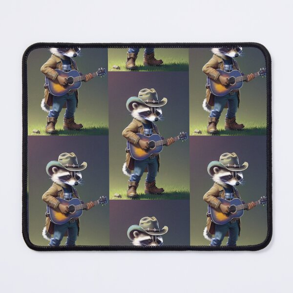 Item preview, a cool cowboy raccoon playing guitar guitar  designed and sold by Pelzi100.