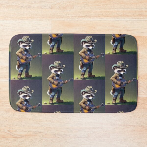Item preview, a cool cowboy raccoon playing guitar guitar  designed and sold by Pelzi100.