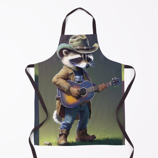 Item preview, a cool cowboy raccoon playing guitar guitar designed and sold by Pelzi100.