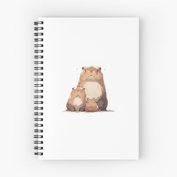 Item preview, Beautiful painting of a capybara family designed and sold by Bickylise.