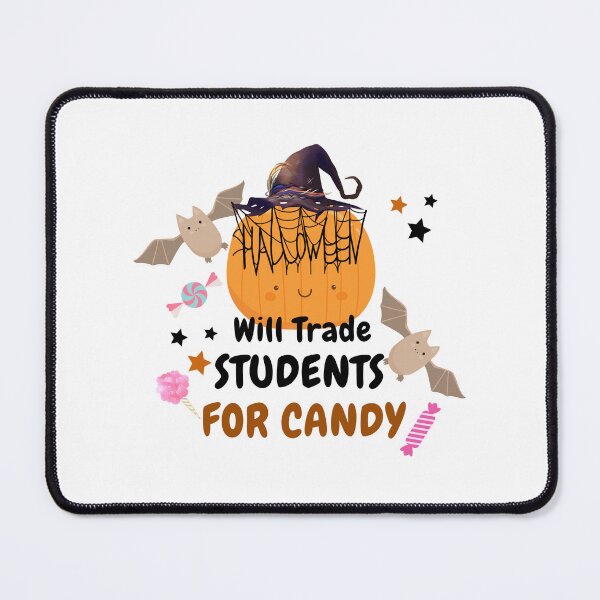 Item preview, Will Trade Students For Candy Funny Teacher saying Halloween Classic T-Shirt designed and sold by StoreSB.