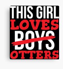 Cute This Girl Loves Otters Gift T-shirt Canvas Print