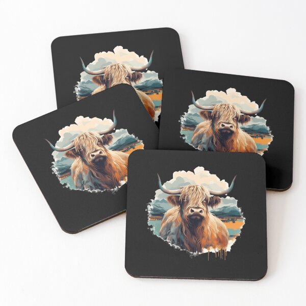 Item preview, Dreamy Highland Cow: Synthwave Impressionism designed and sold by anass002.
