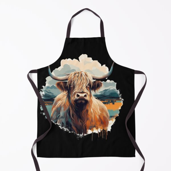 Item preview, Dreamy Highland Cow: Synthwave Impressionism designed and sold by anass002.