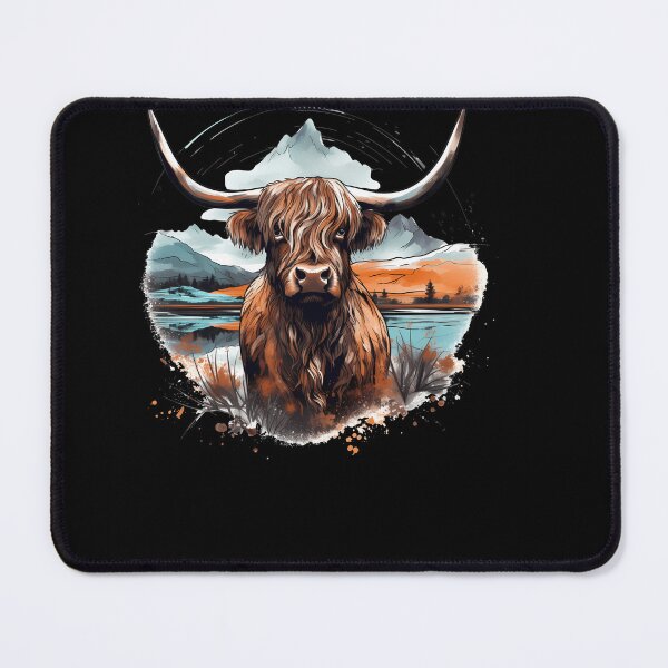 Item preview, Dreamy Highland Cow: Synthwave Impressionism designed and sold by anass002.