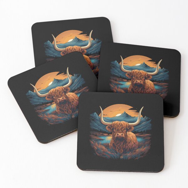 Item preview, Dreamy Highland Cow: Synthwave Impressionism designed and sold by anass002.
