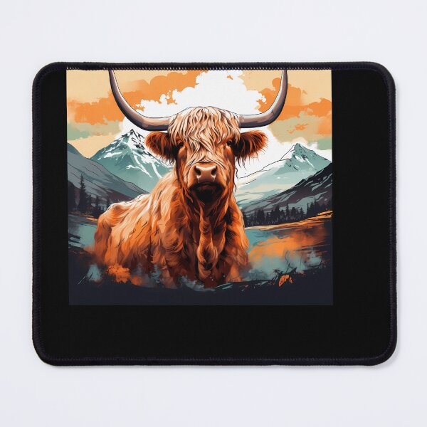 Item preview, Dreamy Highland Cow: Synthwave Impressionism designed and sold by anass002.