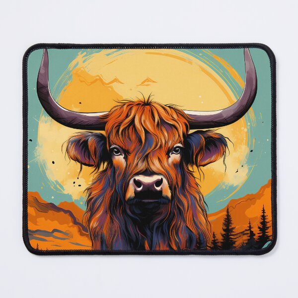 Item preview, Dreamy Highland Cow: Synthwave Impressionism designed and sold by anass002.