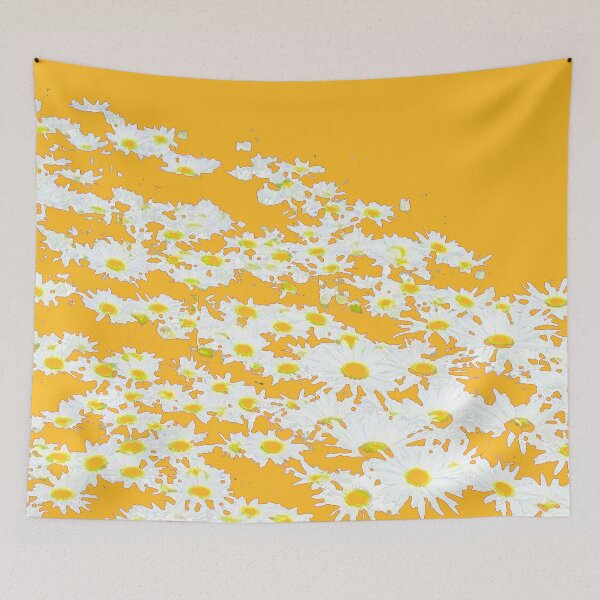 Item preview, DECORATIVE WHITE SHASTA DAISY GARDEN GOLD ART designed and sold by sharlesart.