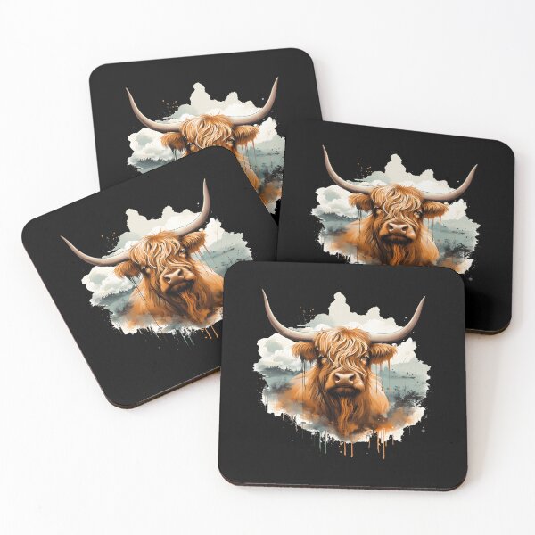Item preview, Dreamy Highland Cow: Synthwave Impressionism designed and sold by anass002.