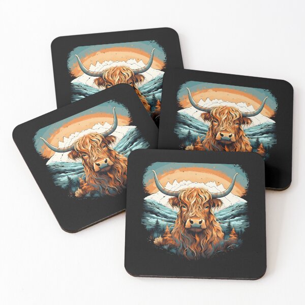 Item preview, Dreamy Highland Cow: Synthwave Impressionism designed and sold by anass002.