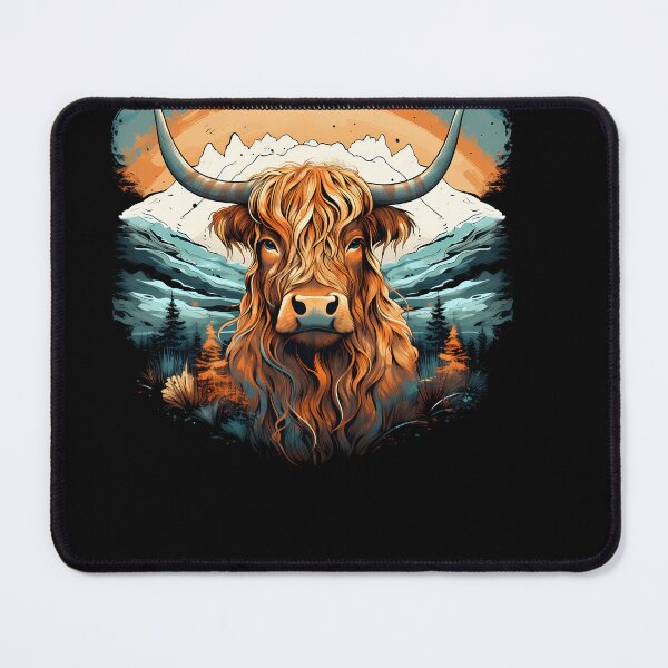 Item preview, Dreamy Highland Cow: Synthwave Impressionism designed and sold by anass002.