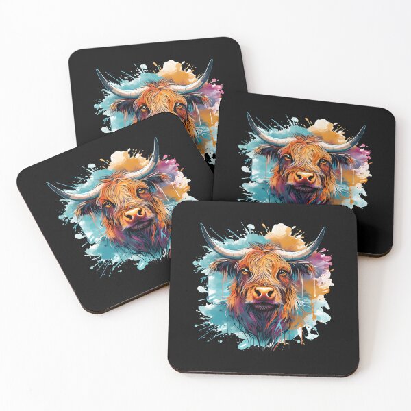 Item preview, Dreamy Highland Cow: Synthwave Impressionism designed and sold by anass002.