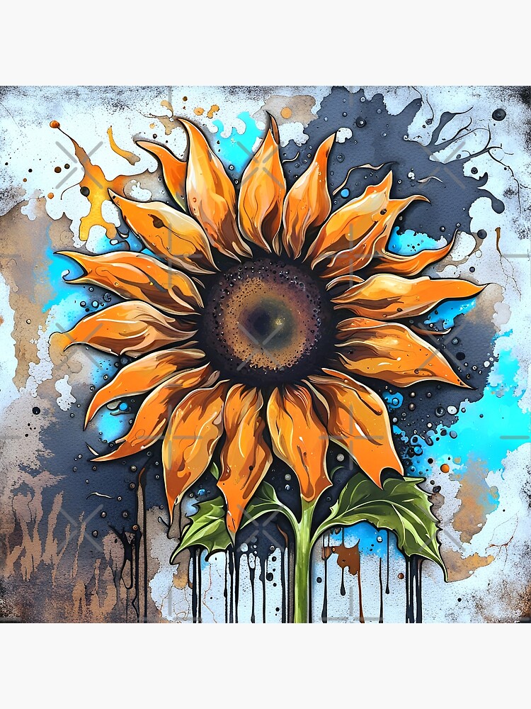 sunflower graffiti art