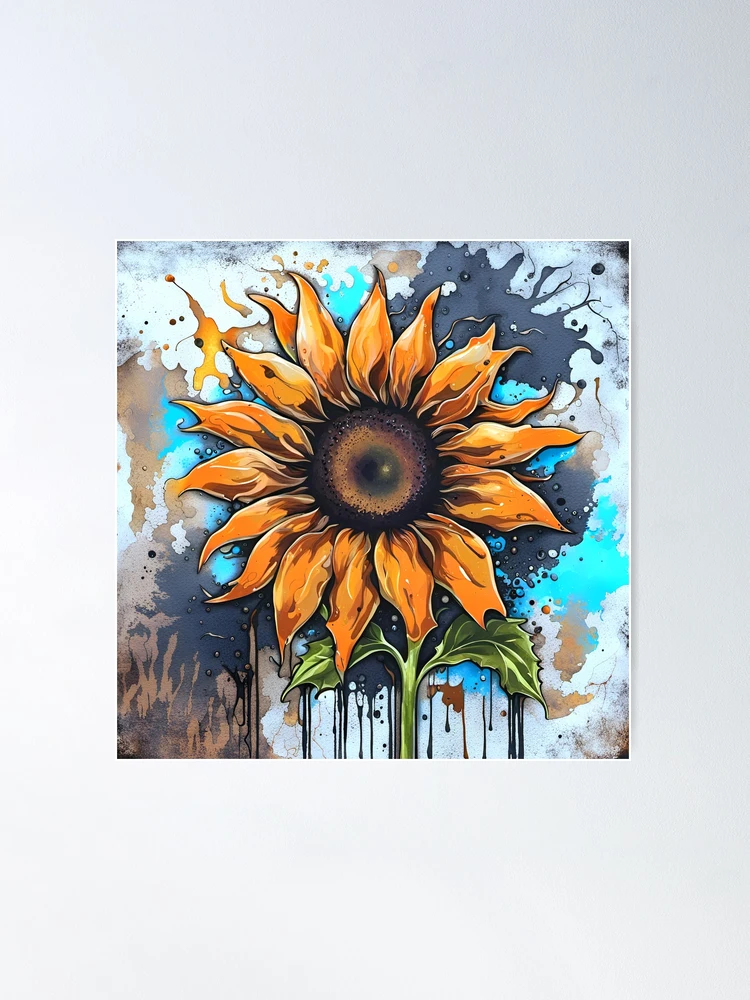 Art Deco Sunflower Flower Pattern by Stanley Artgerm · Creative