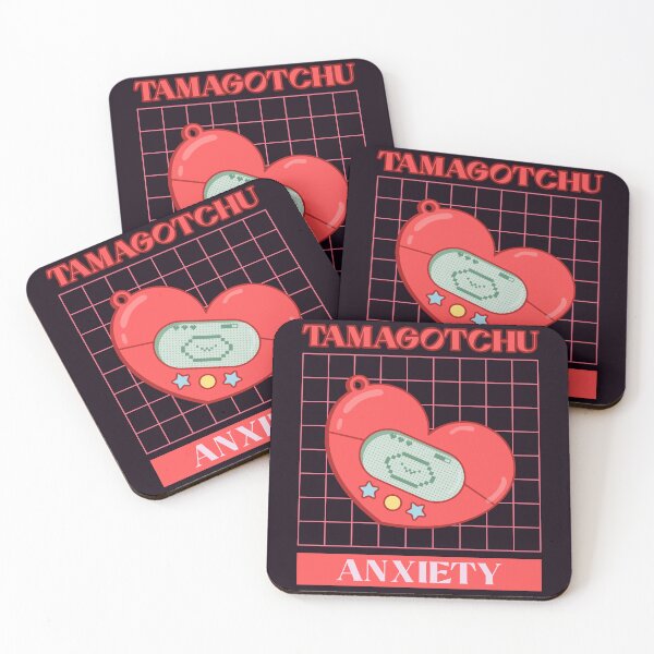 Item preview, Tamagotchu Anxiety designed and sold by LuminaThreadz.
