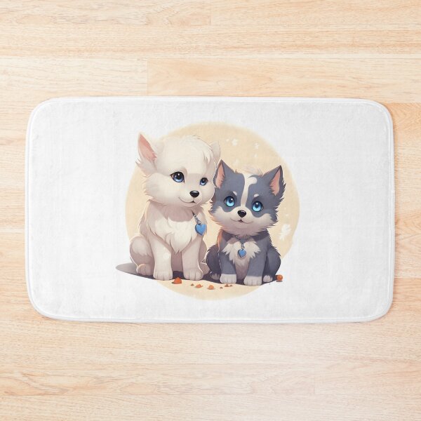 Item preview, Charming Husky and Samoyed Dog Art - Cute and Playful Pet Illustration designed and sold by Moo7shop.