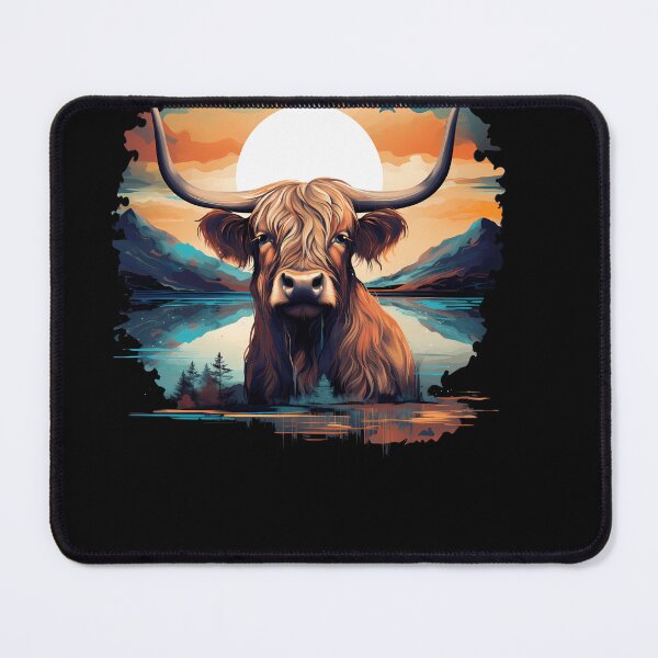 Item preview, Dreamy Highland Cow: Vintage Watercolor designed and sold by anass002.