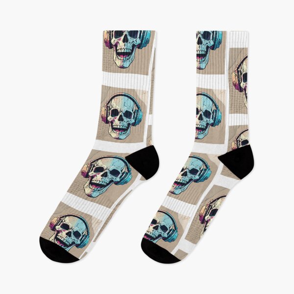 Item preview, DJ skull designed and sold by LiveOutdoor.