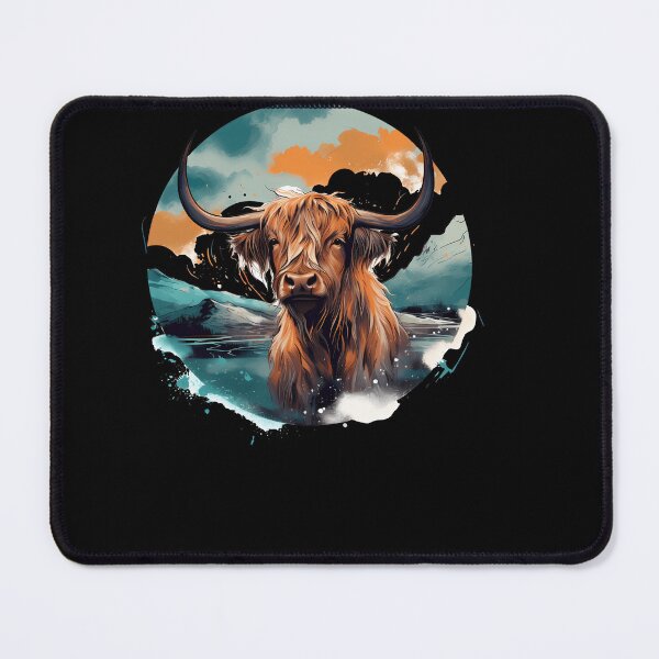 Item preview, Dreamy Highland Cow: Vintage Watercolor designed and sold by anass002.