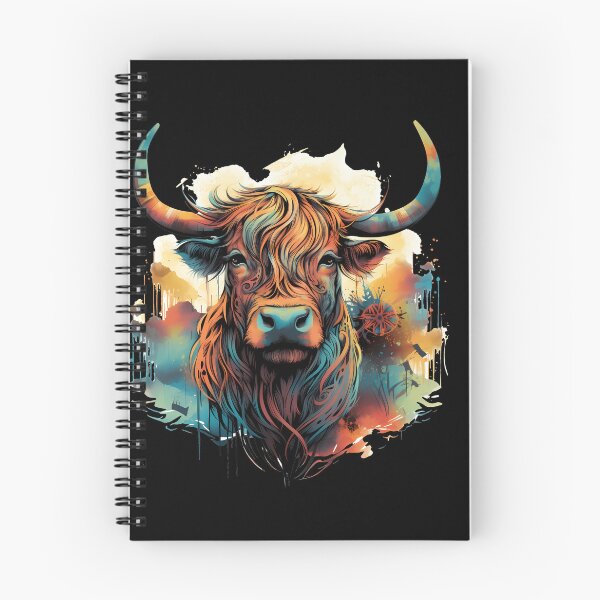 Item preview, Dreamy Highland Cow: Vintage Watercolor designed and sold by anass002.