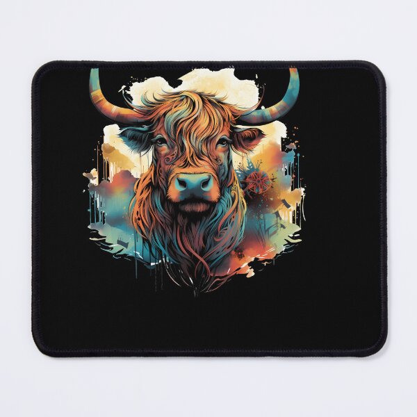 Item preview, Dreamy Highland Cow: Vintage Watercolor designed and sold by anass002.