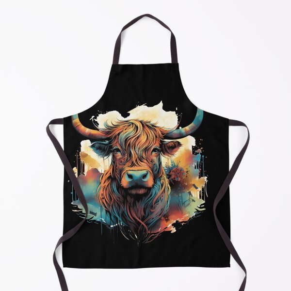 Item preview, Dreamy Highland Cow: Vintage Watercolor designed and sold by anass002.