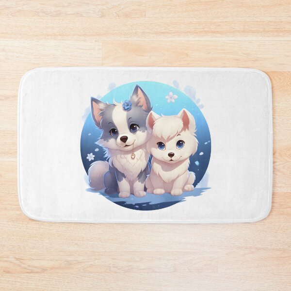 Item preview, Adorable Husky and Samoyed Dog Art - Cute and Playful Pet Illustration designed and sold by Moo7shop.