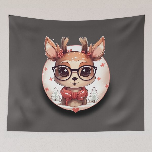 Item preview, Kawaii Winter Cute Deer designed and sold by Chmielayka.