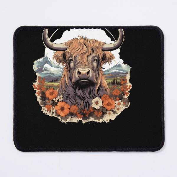 Item preview, Dreamy Highland Cow: Vintage Watercolor designed and sold by anass002.