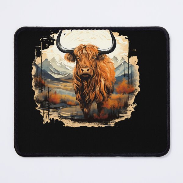 Item preview, Dreamy Highland Cow: Vintage Watercolor designed and sold by anass002.