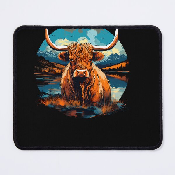 Item preview, Dreamy Highland Cow: Vintage Watercolor designed and sold by anass002.