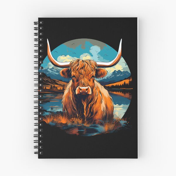 Item preview, Dreamy Highland Cow: Vintage Watercolor designed and sold by anass002.