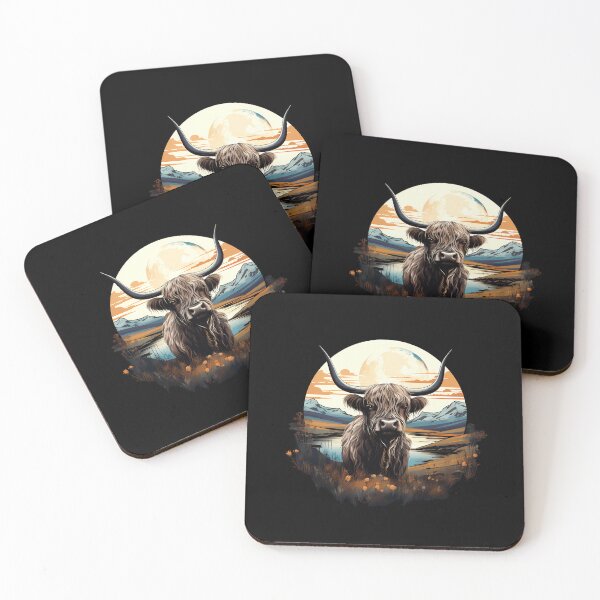 Item preview, Dreamy Highland Cow: Vintage Watercolor designed and sold by anass002.