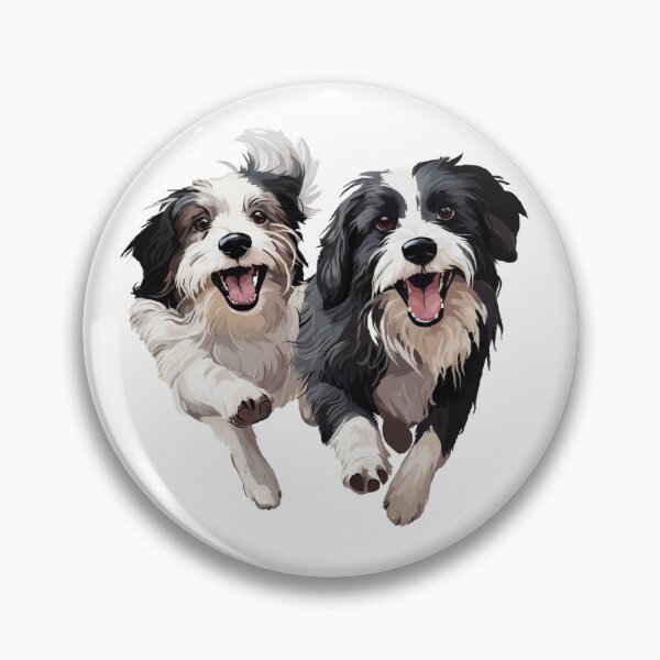Item preview, Cute Bearded Collies Happy designed and sold by LudwikeArts.