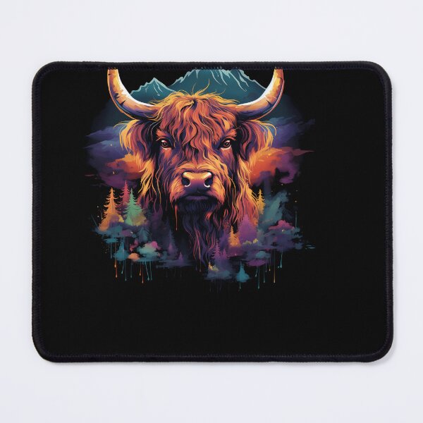 Item preview, Dreamy Highland Cow: Synthwave Impressionism designed and sold by anass002.