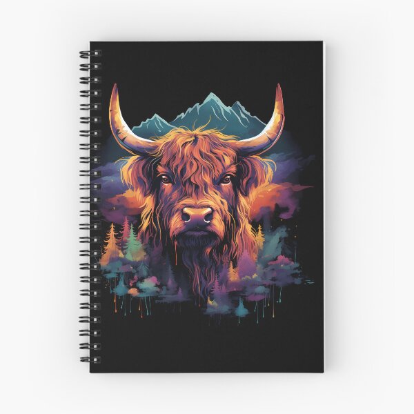 Item preview, Dreamy Highland Cow: Synthwave Impressionism designed and sold by anass002.