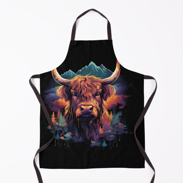 Item preview, Dreamy Highland Cow: Synthwave Impressionism designed and sold by anass002.