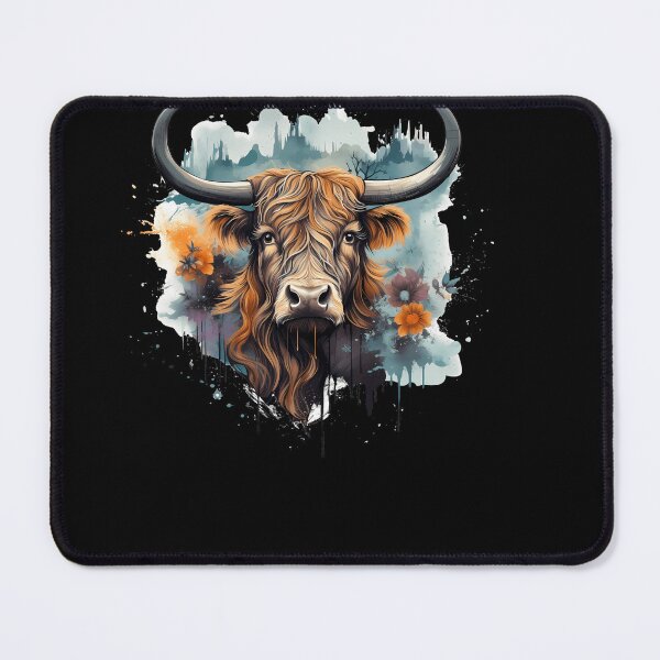 Item preview, Dreamy Highland Cow: Synthwave Impressionism designed and sold by anass002.