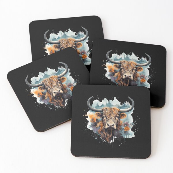Item preview, Dreamy Highland Cow: Synthwave Impressionism designed and sold by anass002.